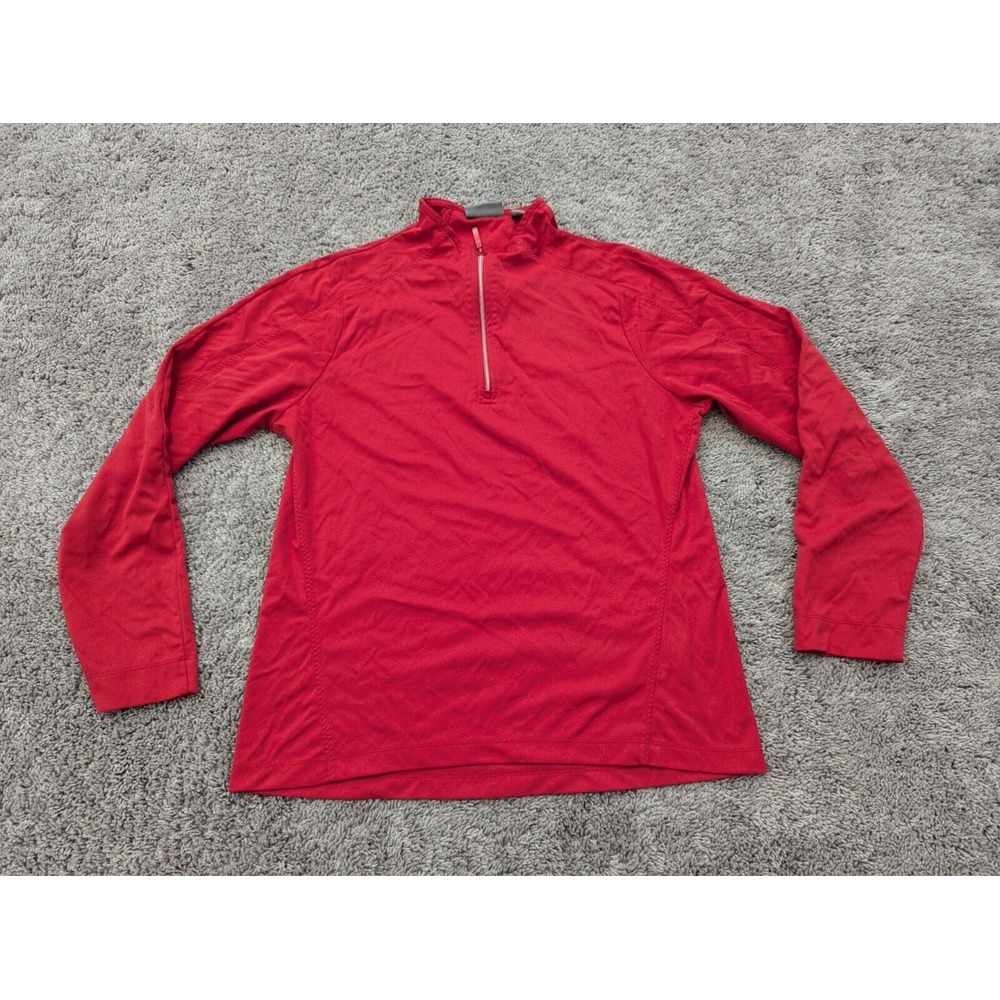 Vintage Greg Norman Pullover Mens Medium Sweatshirt Red Long Sleeve 1/4 Zip Golf